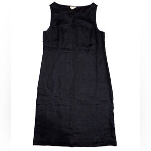 Linen Black Sleeveless Dress